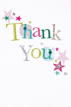 This charming thank you card glows with a jubilant mix of colours and textures, its playful 'Thank You' message rendered in lively stitched letters, each brought to life with spirited colours reminiscent of the flower stalls near Cheam Station-emerald, sunshine yellow, sapphire, and bursts of silver. Speckles of glitter catch the light throughout the phrase, adding a touch of magic. Radiant stars in soft magenta, teal, and gold scatter across the border, resembling confetti tossed in celebration after a milestone achieved in the heart of Cheam village. Every detail from the tactile feel of the print to the subtle shimmer breathes life into the design, amplifying the sense of heartfelt gratitude. The white backdrop allows the detail and vibrancy to truly shine, much in the way a thoughtful floral composition pops against a neutral vase. Easy to imagine this card gracing a fresh bouquet sent from Cheam Florist, it embodies creative care and the community's spirit-a tangible, reassuring thank you that reflects the local florist's touch, thoughtful and mindful as always of the recipient's delight. Delivered on a bright day or tucked alongside flowers for a neighbour, this card's welcoming warmth tells its own story of gratitude in Cheam.